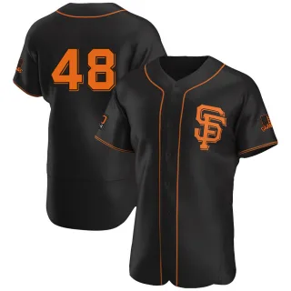 Authentic Men's Jose Alvarez San Francisco Giants Alternate Jersey - Black