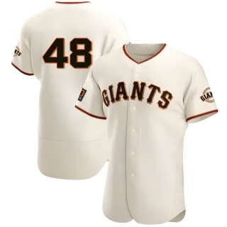 Authentic Men's Jose Alvarez San Francisco Giants Home Jersey - Cream