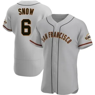 Authentic Men's J.t. Snow San Francisco Giants Road Jersey - Gray