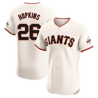 Elite Men's TJ Hopkins San Francisco Giants Home Jersey - Cream