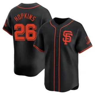 Limited Men's TJ Hopkins San Francisco Giants Alternate Jersey - Black