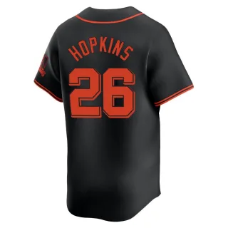 Limited Men's TJ Hopkins San Francisco Giants Alternate Jersey - Black