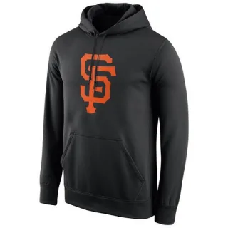 Men's San Francisco Giants Logo Performance Pullover Hoodie - - Black