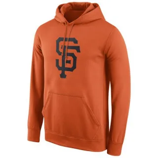 Men's San Francisco Giants Logo Performance Pullover Hoodie - - Orange