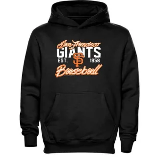 Men's San Francisco Giants Script Baseball Pullover Hoodie - - Black