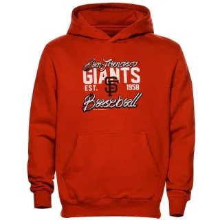 Men's San Francisco Giants Script Baseball Pullover Hoodie - - Orange