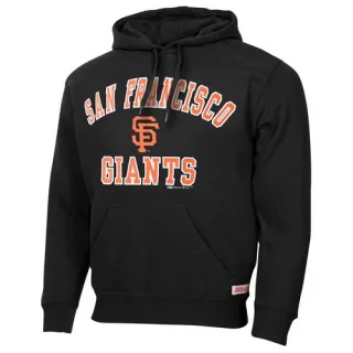 Men's San Francisco Giants Stitches Fastball Fleece Pullover Hoodie - - Black