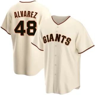 Replica Men's Jose Alvarez San Francisco Giants Home Jersey - Cream