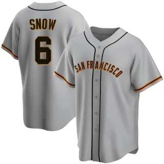 Replica Men's J.t. Snow San Francisco Giants Road Jersey - Gray