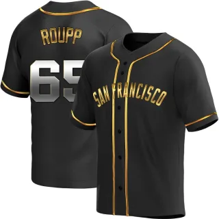 Replica Men's Landen Roupp San Francisco Giants Alternate Jersey - Black Golden