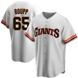 Replica Men's Landen Roupp San Francisco Giants Home Cooperstown Collection Jersey - White