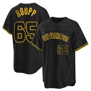 Replica Men's Landen Roupp San Francisco Giants Snake Skin City Jersey - Black