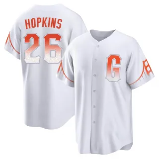 Replica Men's TJ Hopkins San Francisco Giants 2021 City Connect Jersey - White