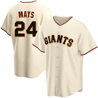 Replica Youth Willie Mays San Francisco Giants Home Jersey - Cream